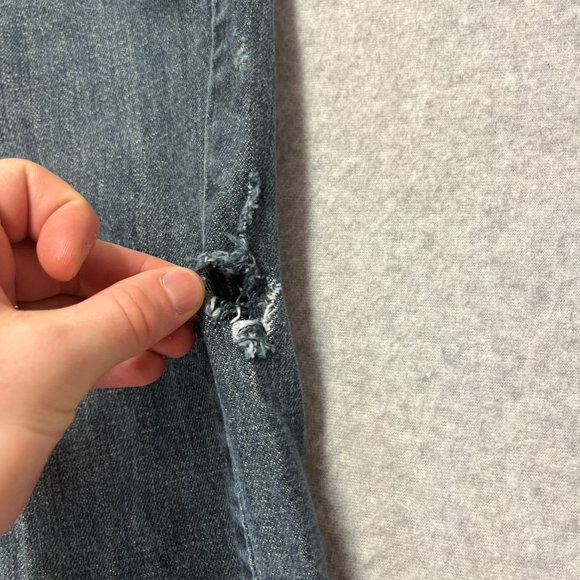 Levis Jeans Mens 29x28 Blue 527 Bootcut Cowboy Western Denim Distress (Tag 30x30 - Picture 2 of 10